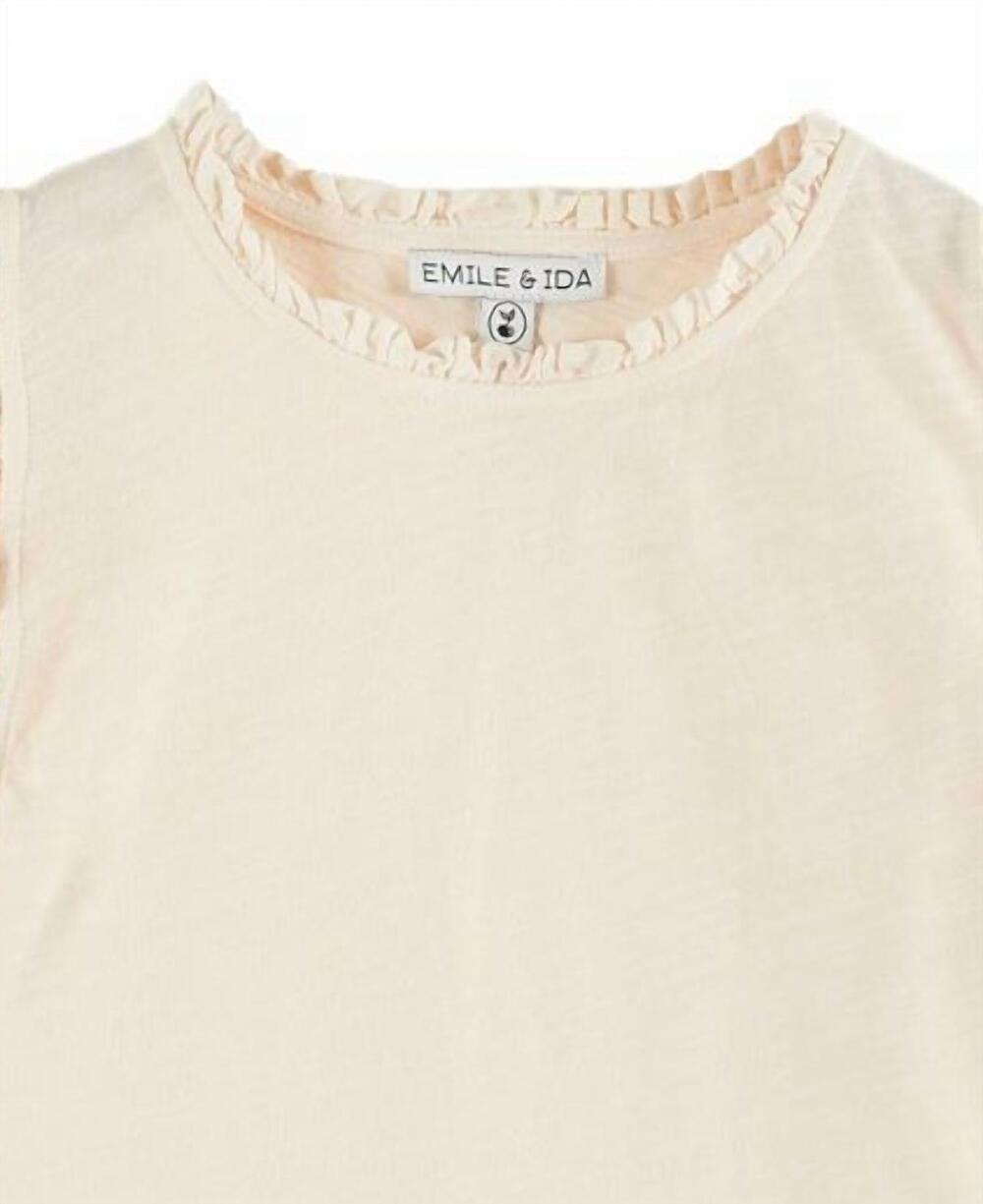 NEW EMILE & IDA women's jersey t shirt in cream